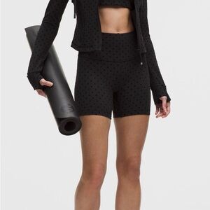 Lululemon Athletica Black Polka Dot Bike Shorts